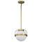 Nuvo Lakeshore 1-Light Small Pendant Natural Brass White Opal Glass 60/7783 - alternate 1